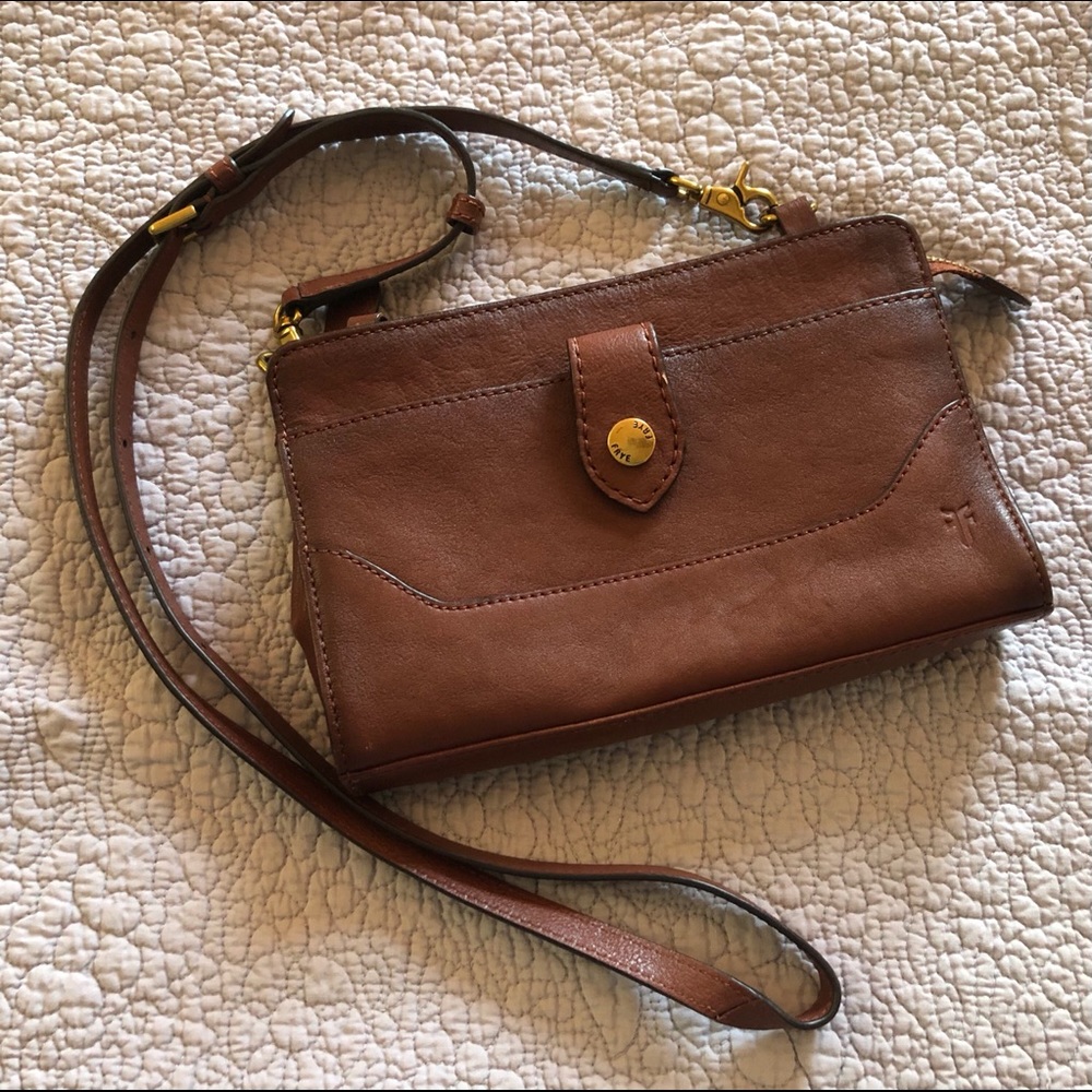 Frye Tan Leather Shoulder Bag